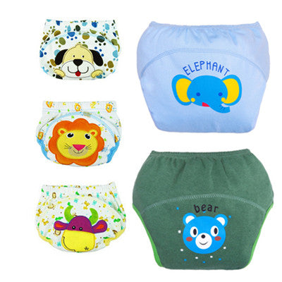 5pcs Lot 2017 NEW ! Baby Diapers Children Reusable Underwear Breathable Diaper Cover Cotton Training Pants Can Tracked