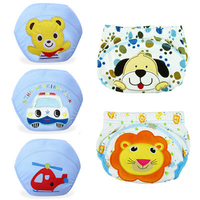 5pcs Lot 2017 NEW ! Baby Diapers Children Reusable Underwear Breathable Diaper Cover Cotton Training Pants Can Tracked