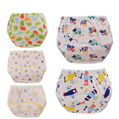 5pcs Lot 2017 NEW ! Baby Diapers Children Reusable Underwear Breathable Diaper Cover Cotton Training Pants Can Tracked