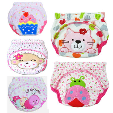 5pcs Lot 2017 NEW ! Baby Diapers Children Reusable Underwear Breathable Diaper Cover Cotton Training Pants Can Tracked