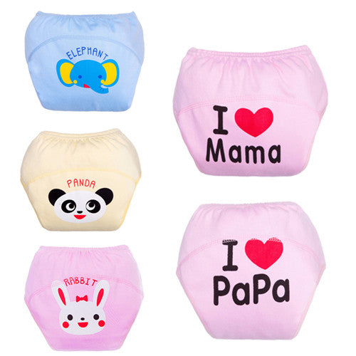 5pcs Lot 2017 NEW ! Baby Diapers Children Reusable Underwear Breathable Diaper Cover Cotton Training Pants Can Tracked