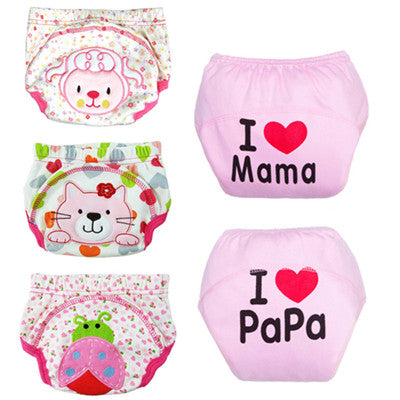 5pcs Lot 2017 NEW ! Baby Diapers Children Reusable Underwear Breathable Diaper Cover Cotton Training Pants Can Tracked