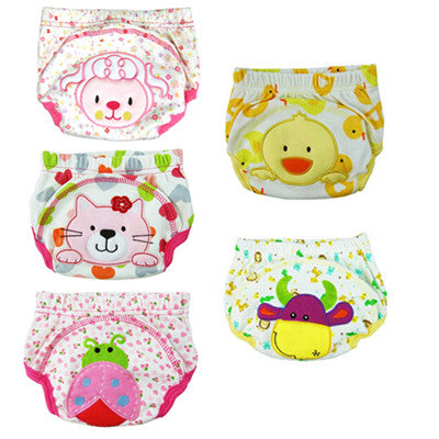 5pcs Lot 2017 NEW ! Baby Diapers Children Reusable Underwear Breathable Diaper Cover Cotton Training Pants Can Tracked