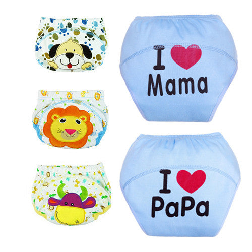 5pcs Lot 2017 NEW ! Baby Diapers Children Reusable Underwear Breathable Diaper Cover Cotton Training Pants Can Tracked