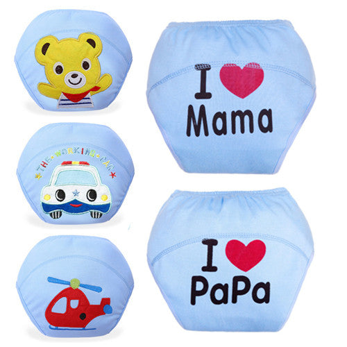 5pcs Lot 2017 NEW ! Baby Diapers Children Reusable Underwear Breathable Diaper Cover Cotton Training Pants Can Tracked