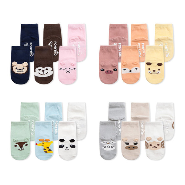 Cotton Anti Slip Baby Socks Newborn Infant Boys Girls Socks Kawaii Cartoon Animal Design For 0-2 Years Kids
