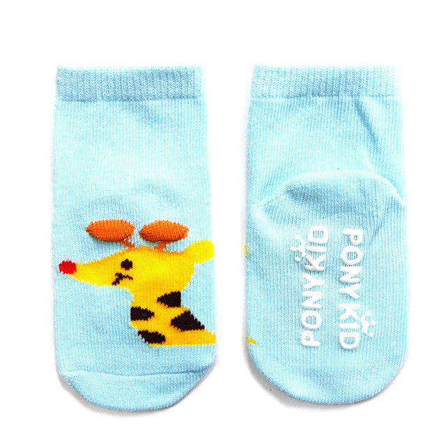 Cotton Anti Slip Baby Socks Newborn Infant Boys Girls Socks Kawaii Cartoon Animal Design For 0-2 Years Kids