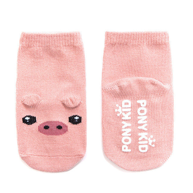 Cotton Anti Slip Baby Socks Newborn Infant Boys Girls Socks Kawaii Cartoon Animal Design For 0-2 Years Kids