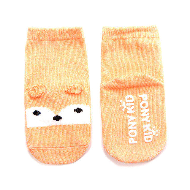 Cotton Anti Slip Baby Socks Newborn Infant Boys Girls Socks Kawaii Cartoon Animal Design For 0-2 Years Kids