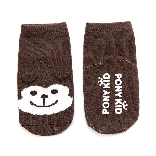 Cotton Anti Slip Baby Socks Newborn Infant Boys Girls Socks Kawaii Cartoon Animal Design For 0-2 Years Kids