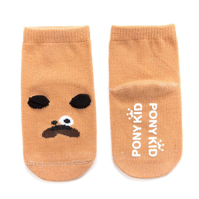 Cotton Anti Slip Baby Socks Newborn Infant Boys Girls Socks Kawaii Cartoon Animal Design For 0-2 Years Kids