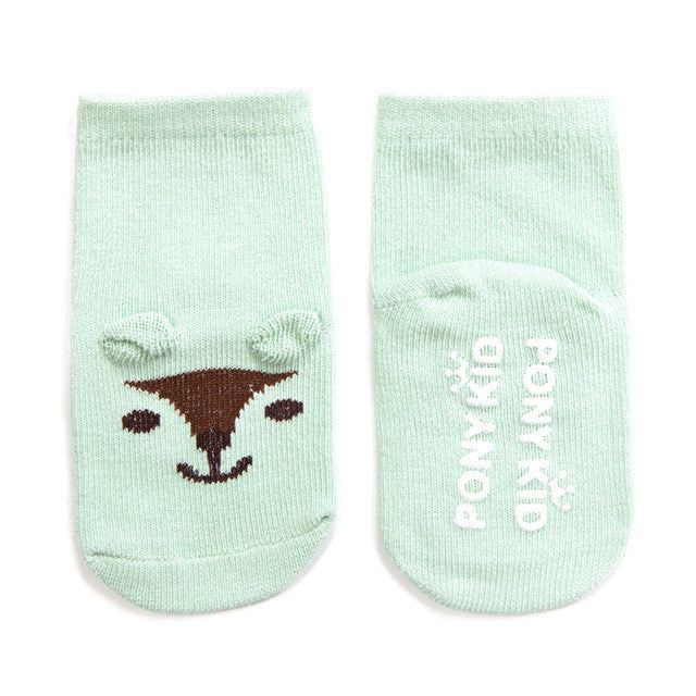 Cotton Anti Slip Baby Socks Newborn Infant Boys Girls Socks Kawaii Cartoon Animal Design For 0-2 Years Kids