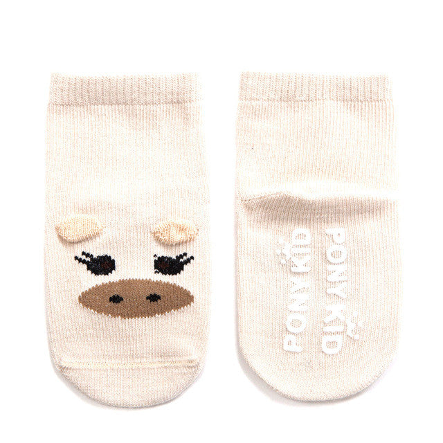 Cotton Anti Slip Baby Socks Newborn Infant Boys Girls Socks Kawaii Cartoon Animal Design For 0-2 Years Kids