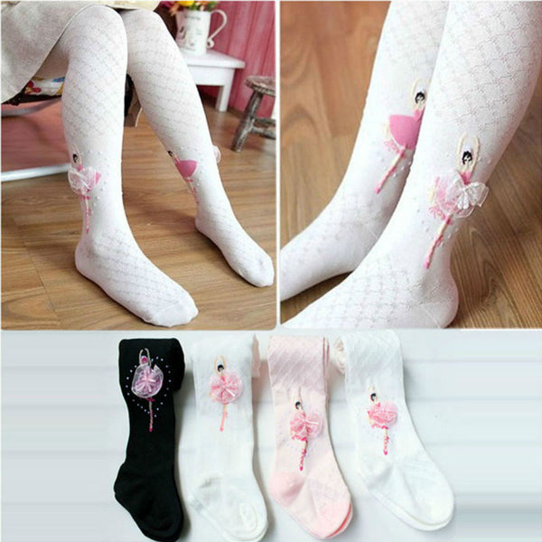 Organic Cotton Girls Stocking Children Tights Kids Cute Pantyhose Child Dance Tight