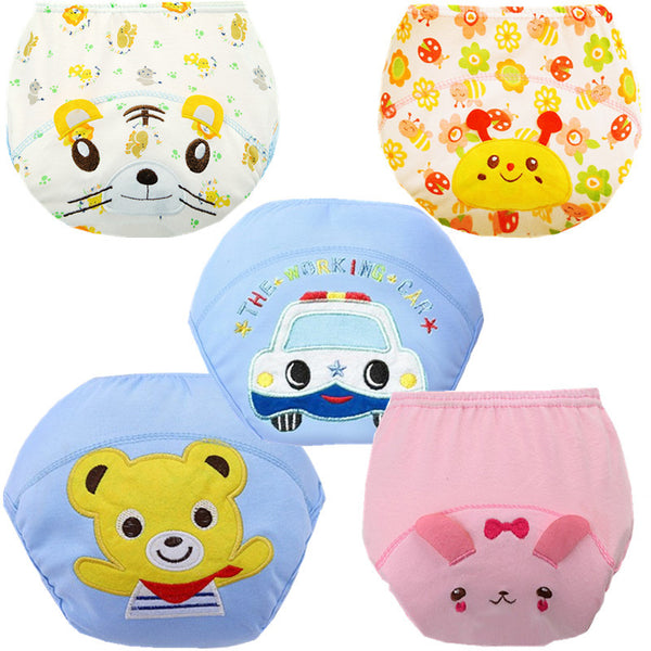 1Pcs Cotton Baby Training Pants Baby Diapers Nappies Reusable Diapers Nappy Changing Kids Underwear Children Boys Girls Diaper