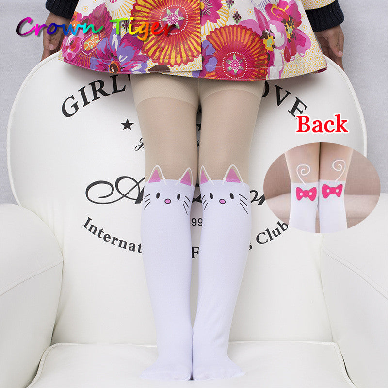 cartoon Design Girls Tights Lovely Hello Kitty Bunny Velvet Stockings for Girls pantyhose Patchwork Kids girls leotard Hot Sale