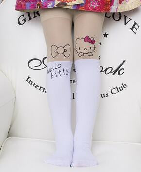 cartoon Design Girls Tights Lovely Hello Kitty Bunny Velvet Stockings for Girls pantyhose Patchwork Kids girls leotard Hot Sale