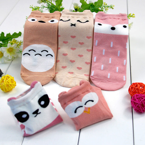 socks baby 5 pairs cartoon kid cute cartoon animal cotton baby boy girl knee socks children toddler winter warm leg warmers
