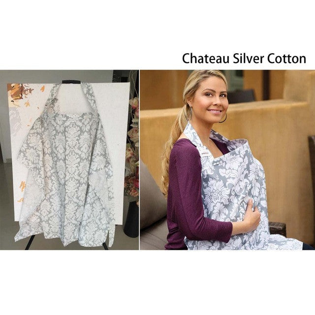 Breastfeeding Baby Infant feeding cover Breathable Cotton Muslin nursing cloth Apron large size big Mommy outdoor Nursing Cover