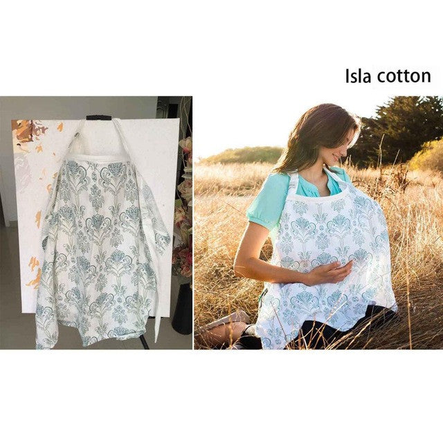 Breastfeeding Baby Infant feeding cover Breathable Cotton Muslin nursing cloth Apron large size big Mommy outdoor Nursing Cover