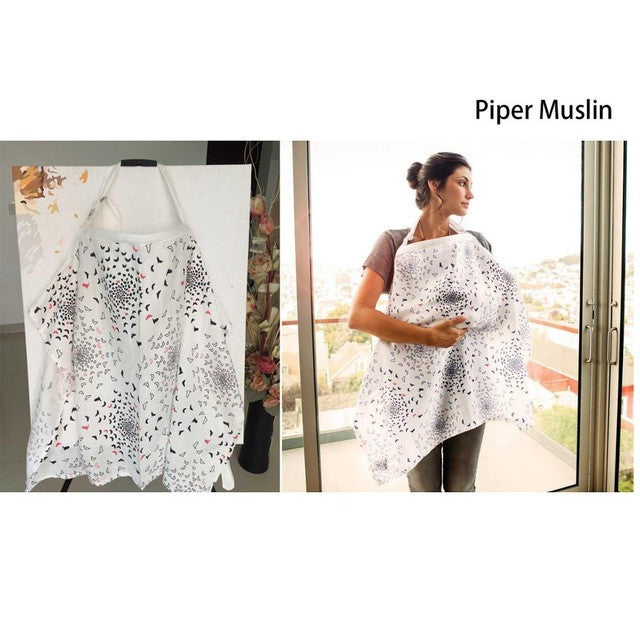 Breastfeeding Baby Infant feeding cover Breathable Cotton Muslin nursing cloth Apron large size big Mommy outdoor Nursing Cover