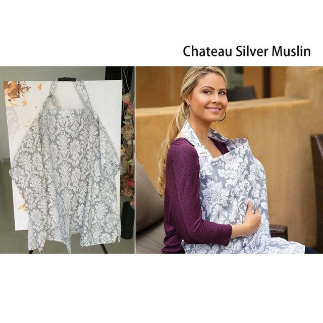 Breastfeeding Baby Infant feeding cover Breathable Cotton Muslin nursing cloth Apron large size big Mommy outdoor Nursing Cover