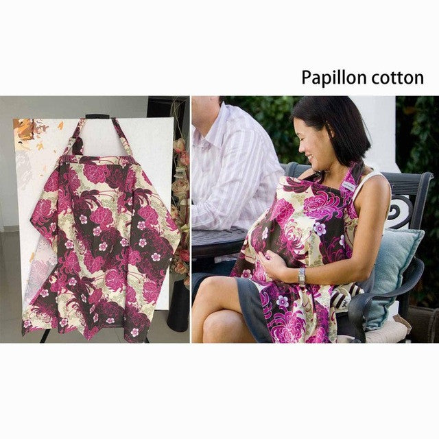Breastfeeding Baby Infant feeding cover Breathable Cotton Muslin nursing cloth Apron large size big Mommy outdoor Nursing Cover