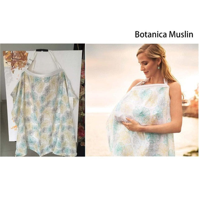 Breastfeeding Baby Infant feeding cover Breathable Cotton Muslin nursing cloth Apron large size big Mommy outdoor Nursing Cover