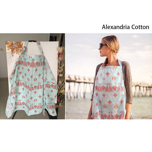 Breastfeeding Baby Infant feeding cover Breathable Cotton Muslin nursing cloth Apron large size big Mommy outdoor Nursing Cover