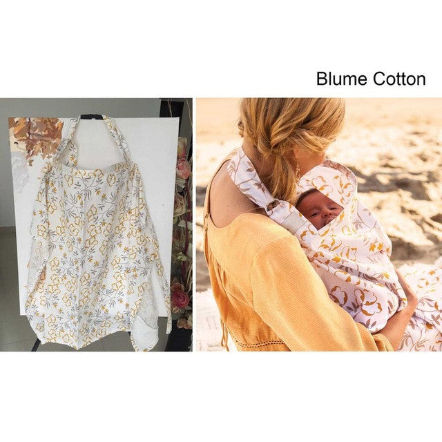 Breastfeeding Baby Infant feeding cover Breathable Cotton Muslin nursing cloth Apron large size big Mommy outdoor Nursing Cover