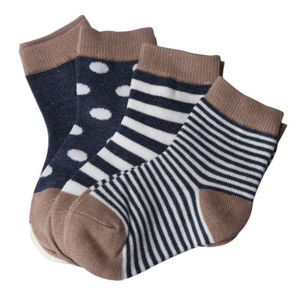 4 Pairs Striped Socks Baby New Born Boy Girl Casual Winter Infantil Baby Slippers,Anti Slip Socks Floor Children Socks