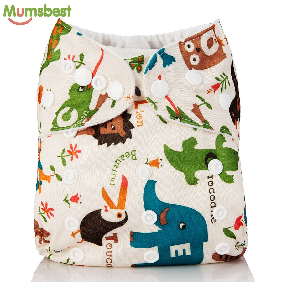 [Mumsbest] 2016 Washable Baby Cloth Diaper Cover Waterproof Cartoon Owl Baby Diapers Reusable Cloth Nappy Suit 0-2years 3-13kg