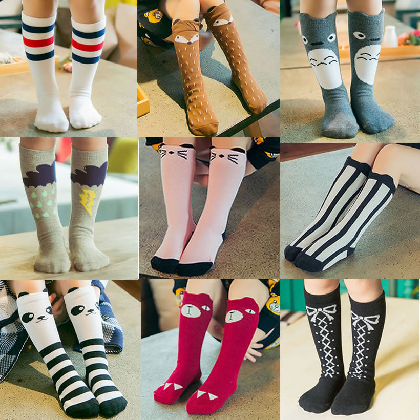 Free Shipping Baby Girls leg warmer Fox Cotton Cute Little Character Knee Socks Kid Clothing unisex Toddler Boot Socks Cartoon