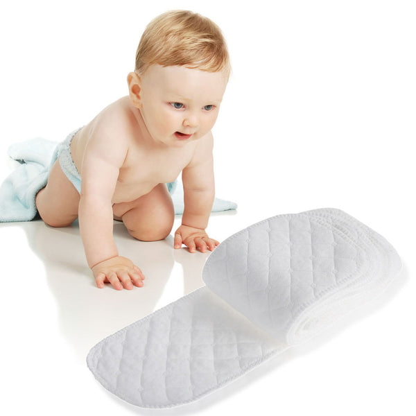 Wholesale 10PCS/Lot Reusable Baby Cloth Diaper Nappy Liner insert 3 Layers 100% Cotton Washable Baby Care Nappies