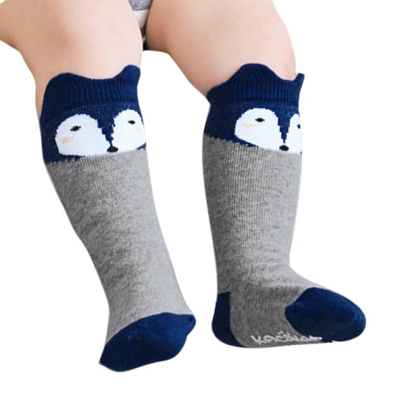 Newborn Kids Girl Boy Animal Pattern Anti-slip Knee High Sock Baby Socks