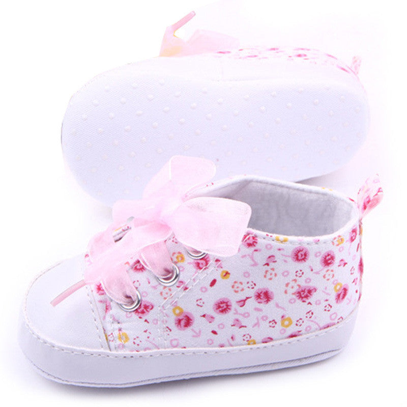 Hot Sales Baby Shoes Girls Cotton Floral Infant Soft Sole Baby First Walker Toddler Shoes