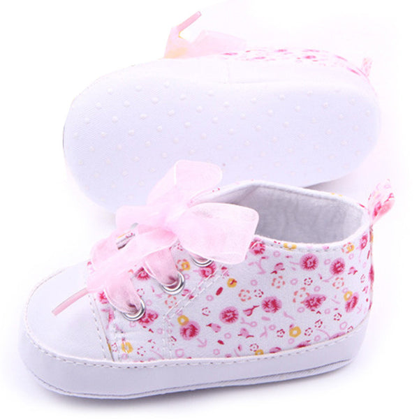 Hot Sales Baby Shoes Girls Cotton Floral Infant Soft Sole Baby First Walker Toddler Shoes