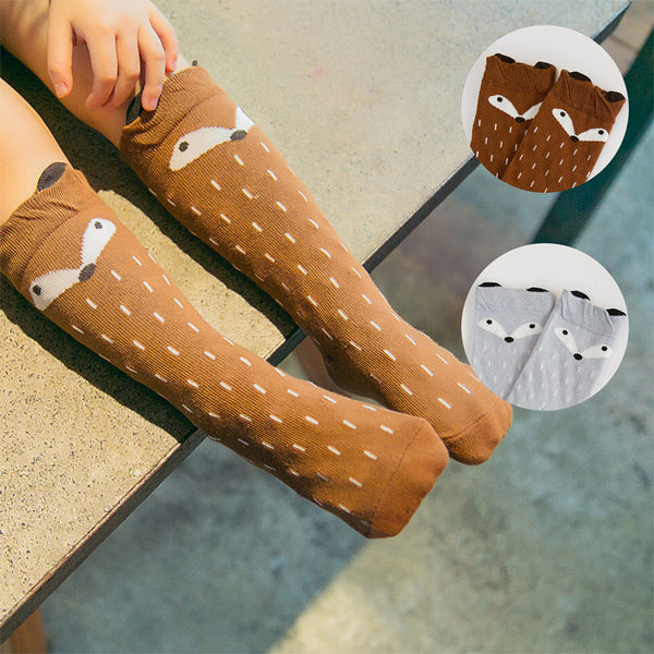 Kids Fox Socks Leg Warmers children Knee High fox socks Cartoon Brand Designer socks Baby Girl Children Kawaii Sock fox unisex