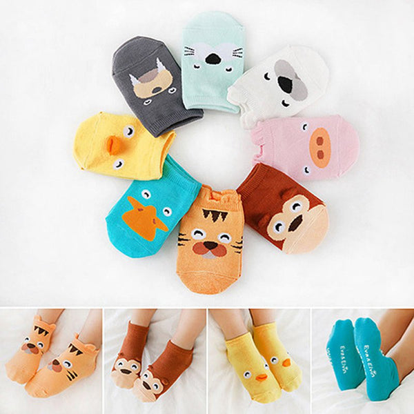 New Baby Kids Small Infant Socks Little Ears Cotton Socks Cartoon Socks 8 Colors
