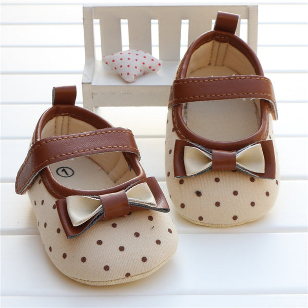 baby girl first walker shoes newborn toddler girl bowknot bow polka dot soft sole pram shoes sapatos infantil calzado ninas