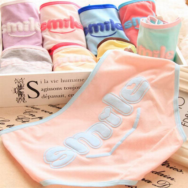 Hot Sale Underwear Baby Girl Underwear Sweet Smile panties Children's Briefs 10-25 years